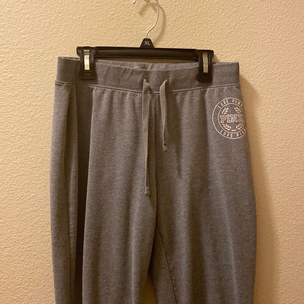 PINK grey joggers